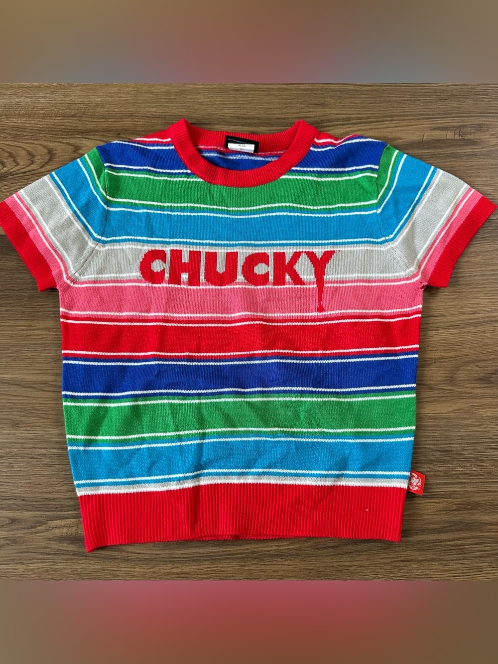 Universal Studios Halloween Horror Nights Chucky Sweater Crop Top XS Baby Tee